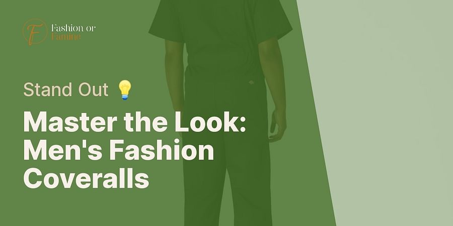 Master the Look: Men's Fashion Coveralls - Stand Out 💡