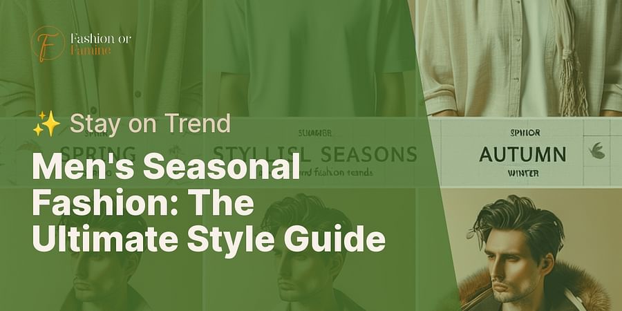 Men's Seasonal Fashion: The Ultimate Style Guide - ✨ Stay on Trend